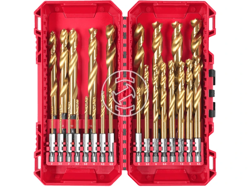 Milwaukee Shockwave hSS-TiN fúrószár készlet 25 részes