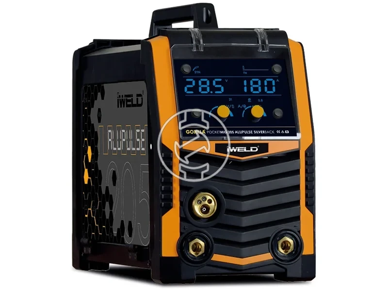 Kép: IWELD GORILLA POCKETMIG 205 ALUPULSE SILVERBACK hegeszto inverter.webp