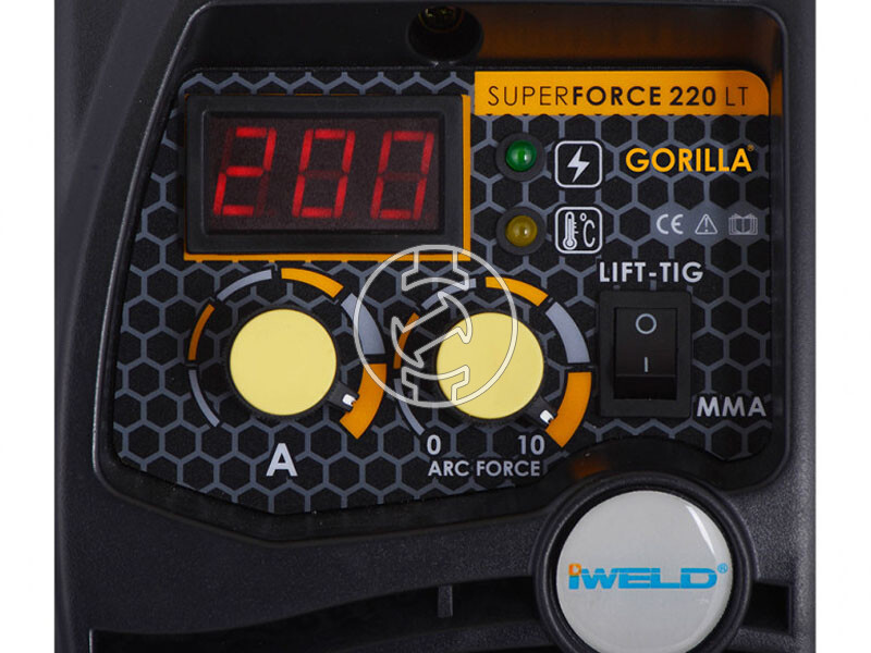 Iweld GORILLA SUPERFORCE 220 LT bevontelektródás inverteres hegesztőgép