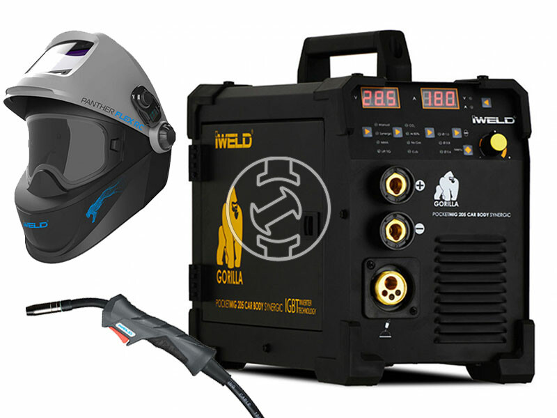Iweld PocketMIG 205 Car Body inverteres hegesztő + Panther Flex RC pajzs