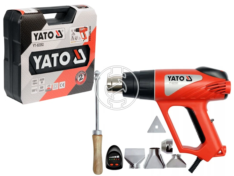 Yato YT-82292 elektromos kézi hőlégfúvó 2000 W, 550 °C, LED kijelző