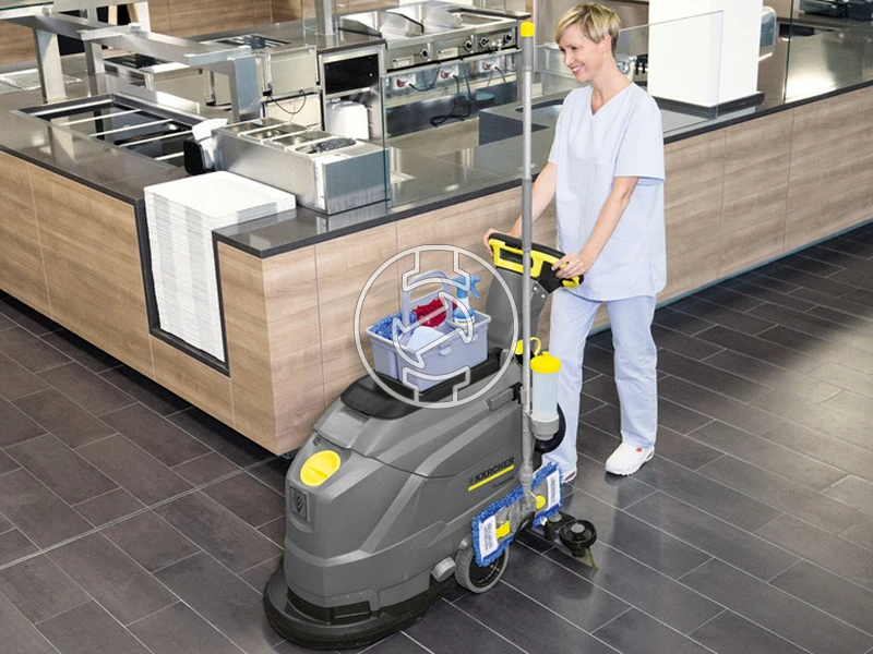Karcher BD 43/25 C Classic Bp Pack akkus padlótisztító 80 Ah Li+FC