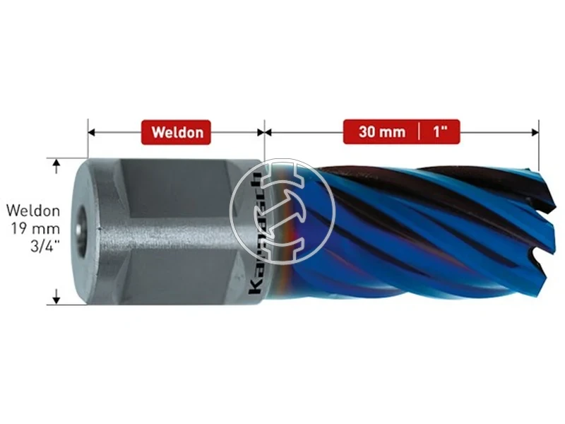 Kép: Karnasch Blue-Line fem magfuro weldon 16 x 30 mm_1.webp