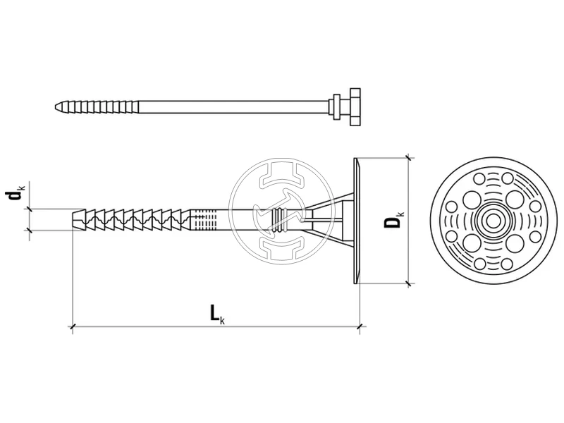 Kép: KLIMAS Szigetelesrogzito muanyag feszitocsappal es hosszu beagyazasi melyseggel 10 x 260 100db..webp