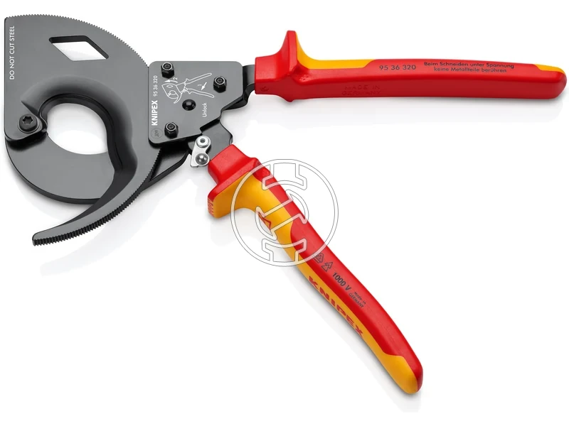 Kép: Knipex racsnis szigetelt kabelvago 320 mm_1.webp