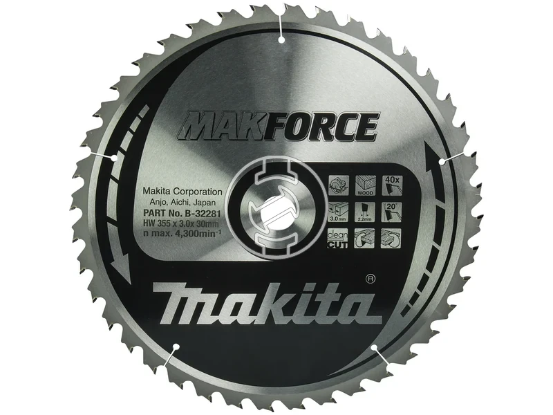 Kép: korfureszlap Makforce 355x30 mm Z40.webp