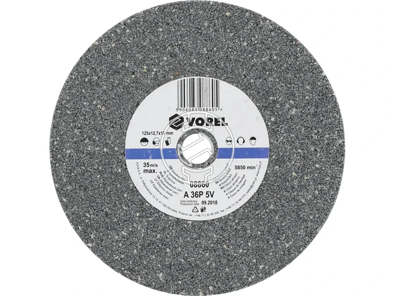 Kép: Koszorukorong 125 x 127 x 17 mm durva szemcse.webp