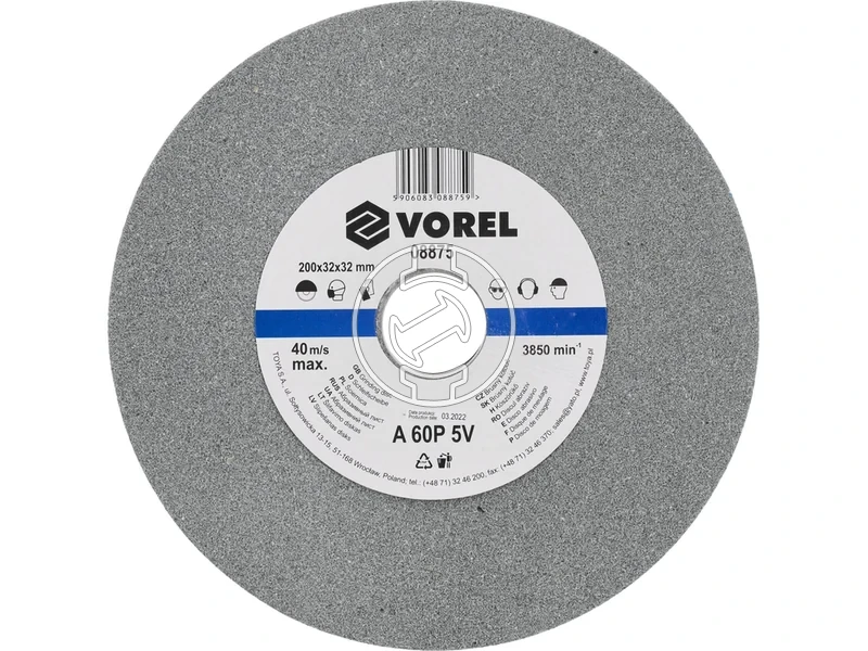 Kép: Koszorukorong 200 x 32 x 30 mm finomszemcses 32 mm furat.webp