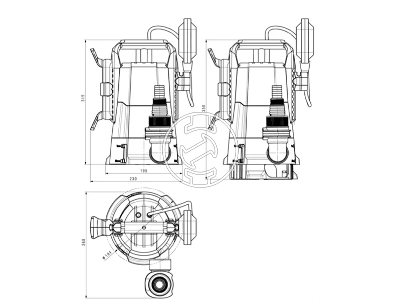 Metabo KP 160-35 SF búvárszivattyú szennyezett vízre 500 W