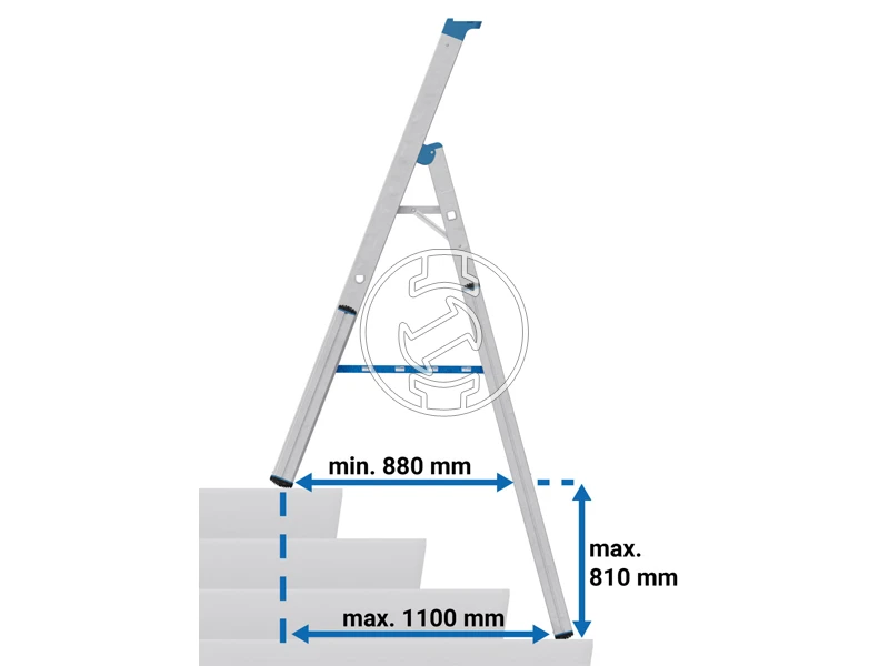 Krause Stabilo 1x4 egyoldalon járható dobogós létra