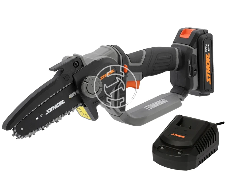 Sthor 78211 akkus láncfűrész 20 V, 5 inch + 2 Ah akku + töltő
