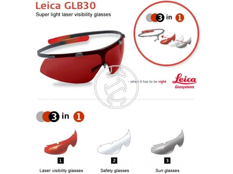 Leica GLB30 lézerszemüveg 3 az 1-ben