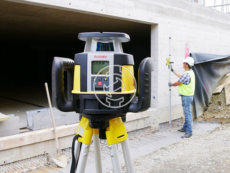 Leica Rugby CLA-ctive forgólézer CLX600 szoftverrel és COMBO-val