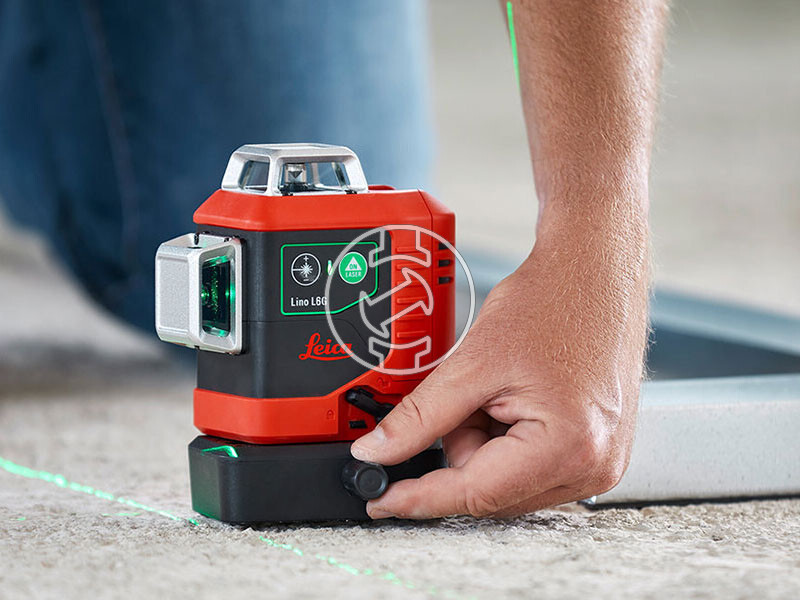 Lino L6G-1 3x360 Zöld vonallézer (koffer + Li-ion + töltő + TWIST250 + UAL130 + céltábla) + ajándék leesésgátlóval + Leica RGR200 jelfogó
