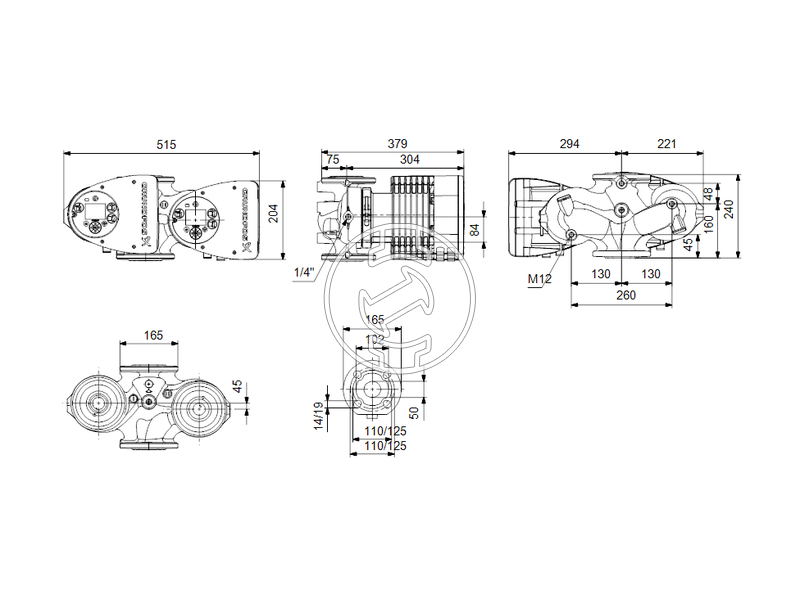 Grundfos MAGNA3 D 50-40 F 240 PN16 keringető szivattyú