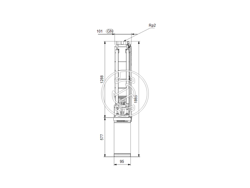 Grundfos SP 9-21 háromfázisú 4 inch-es mélykúti szivattyú