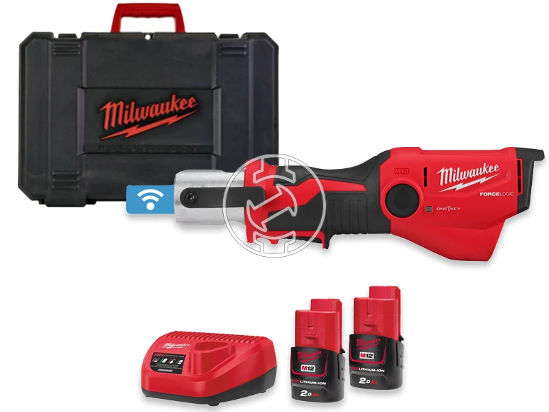 Milwaukee M12ONEHPT-202C akkus csőprés Compact | 12 V | 35 - 40 mm | 19 kN | Szénkefementes | 2 x 2 Ah akku + töltő | Kofferben