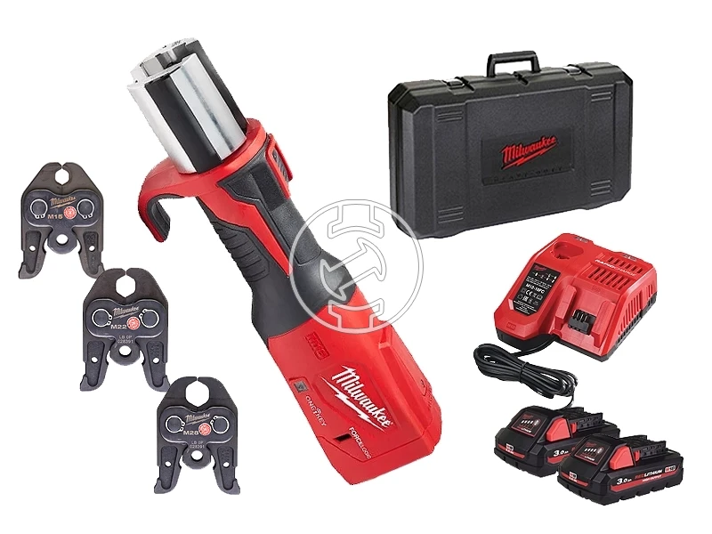 Milwaukee M18 ONEBLHPT-302C M-SET akkus csőprés Standard | 18 V | 0 - 108 mm | 32 kN | Szénkefementes | 2 x 3 Ah akku + töltő | Kofferben