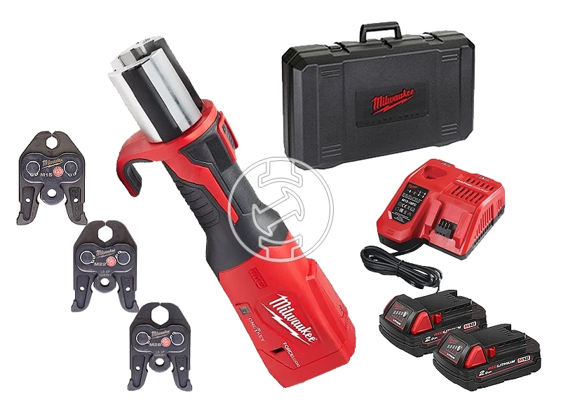 Milwaukee M18BLHPT-202C M-SET akkus csőprés Standard | 18 V | 0 - 108 mm | 32 kN | Szénkefementes | 2 x 2 Ah akku + töltő | Kofferben