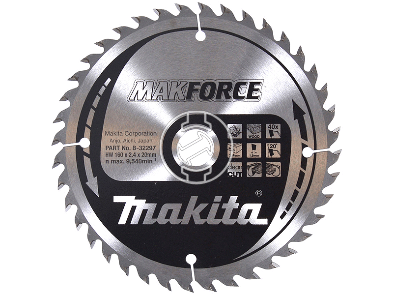Makita 160x20 mm Z40 körfűrészlap