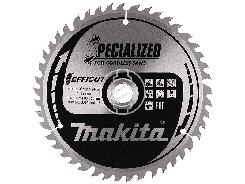 Makita 190x20 mm Z45 körfűrészlap
