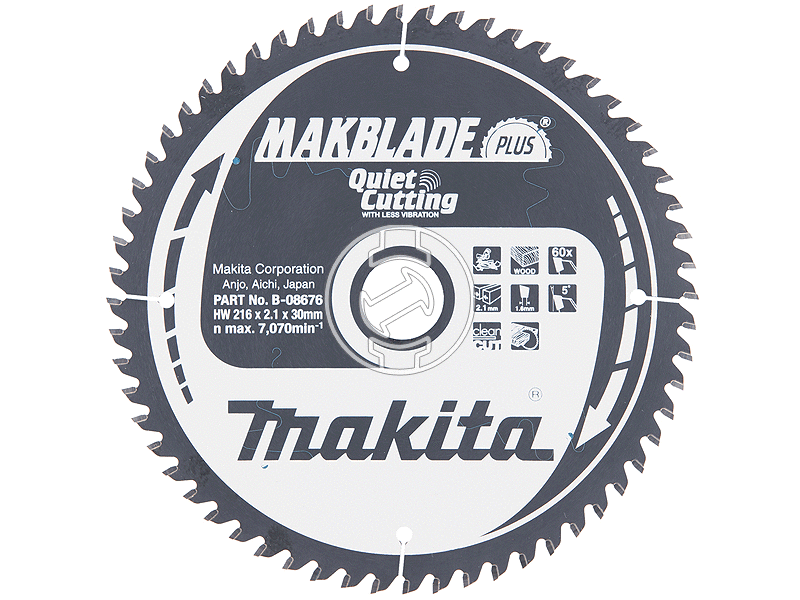 Makita 216x30 mm Z60 körfűrészlap fához
