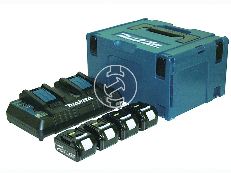 Makita 4xBL1840+DC18RD+MakPac2 akkumulátor és töltő szett