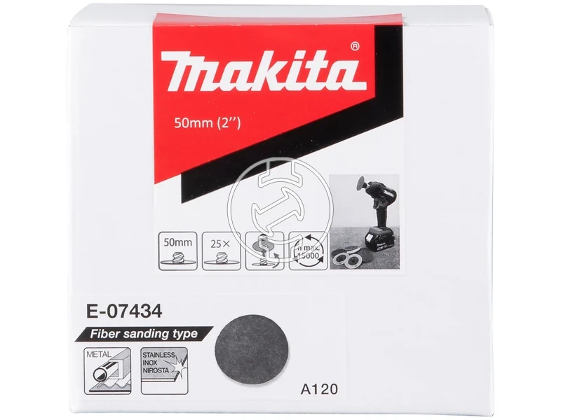 Kép: Makita 50 mm Szemcse 120 fibertarcsa 25 db_1.webp