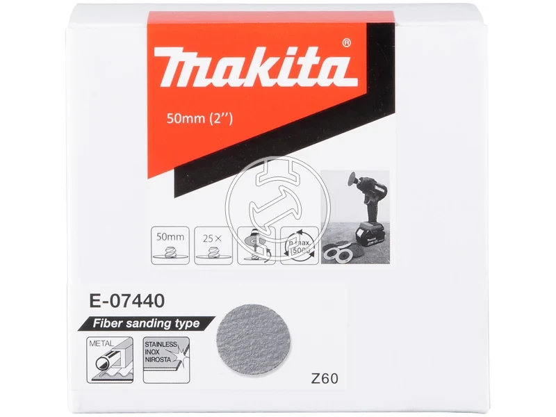 Kép: Makita 50 mm Szemcse 60 fibertarcsa 25 db_1.webp
