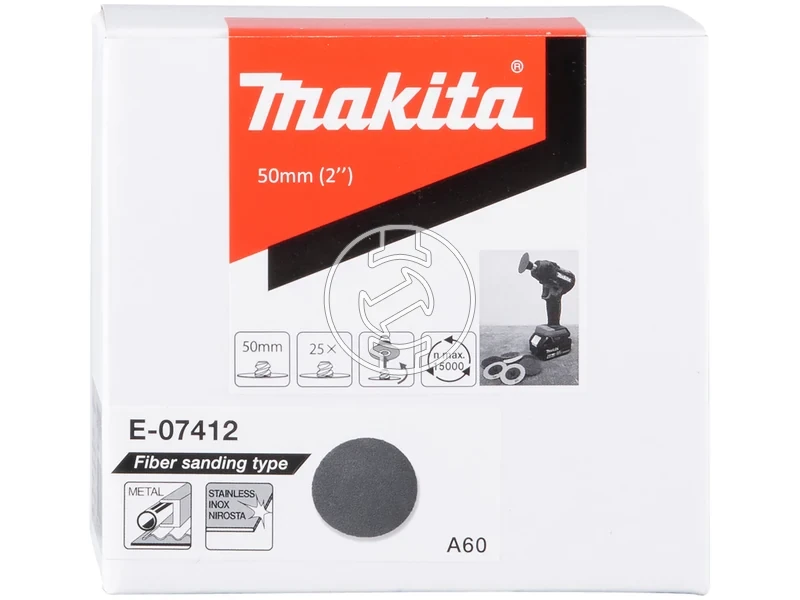 Kép: Makita 50 mm Szemcse 60 fibertarcsa 25 db_1.webp