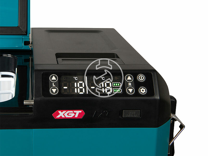 Makita CW004GZ 40Vmax XGT & 18V LXT 20l akkus hűtő-fűtő táska