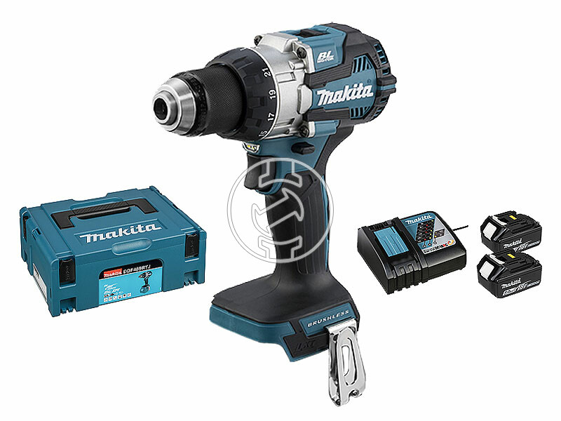 Makita DDF489RTJ 18V LXT BL 110 Nm akkus fúrócsavarozó tokmányos 2 x 5,0 Ah