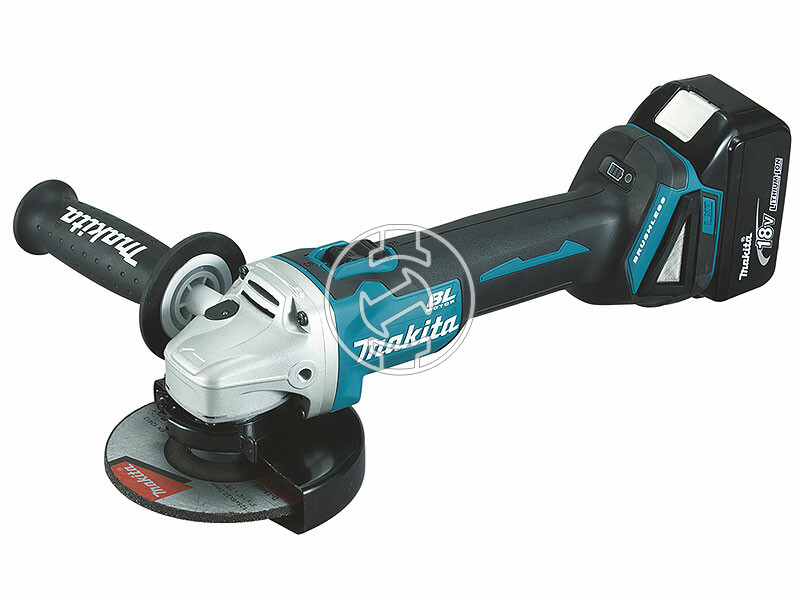 Makita DGA504RTJ akkus sarokcsiszoló 18 V | 125 mm | 8500 RPM | Szénkefementes | 2 x 5 Ah akku + töltő | MakPac-ban