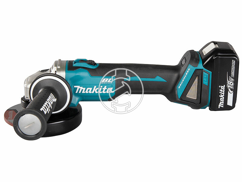 Makita DGA504RTJ akkus sarokcsiszoló 18 V | 125 mm | 8500 RPM | Szénkefementes | 2 x 5 Ah akku + töltő | MakPac-ban