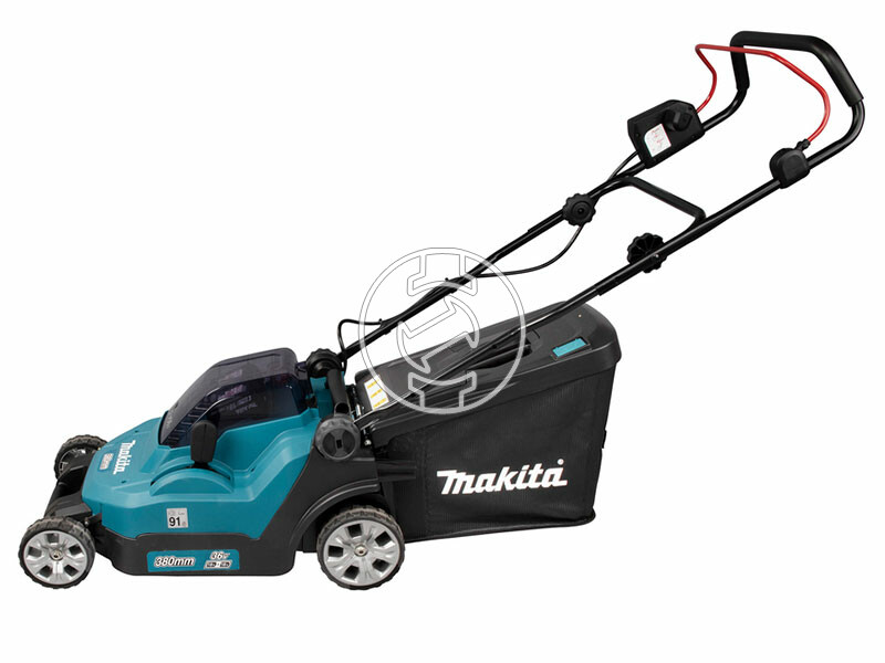 Makita DLM382PT2 akkus fűnyíró 36 V | 380 mm | 560 m2-ig | 2 x 5 Ah akku + töltő