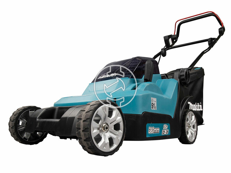 Makita DLM382PT2 akkus fűnyíró 36 V | 380 mm | 560 m2-ig | 2 x 5 Ah akku + töltő