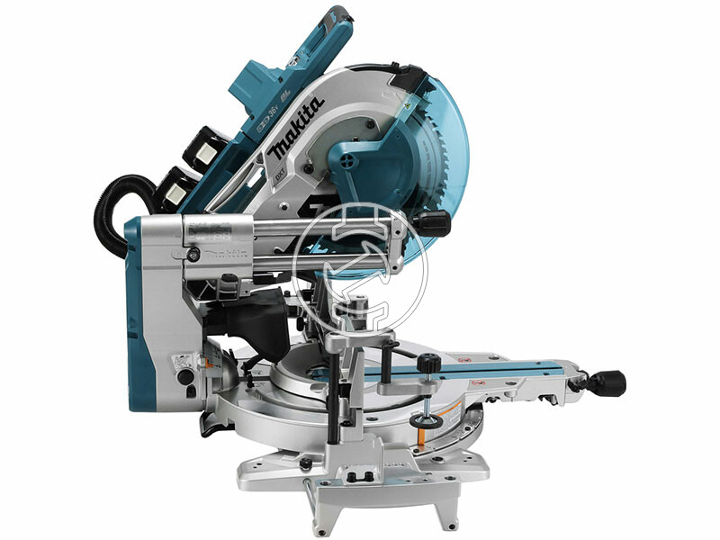 Makita DLS211PT2U akkus gérvágó 36 V | Fűrészlap 305 mm x 30 mm | Vágás max. | Szénkefementes | 2 x 5 Ah akku + töltő