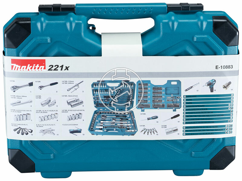 Makita E-10883 szerszám készlet 221 részes