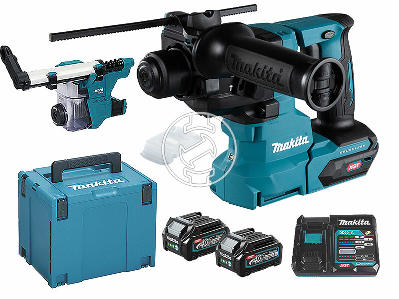 Makita HR010GD201 40Vmax XGT SDS-Plus akkus fúró-vésőkalapács 2 x 2,0 Ah + DX16