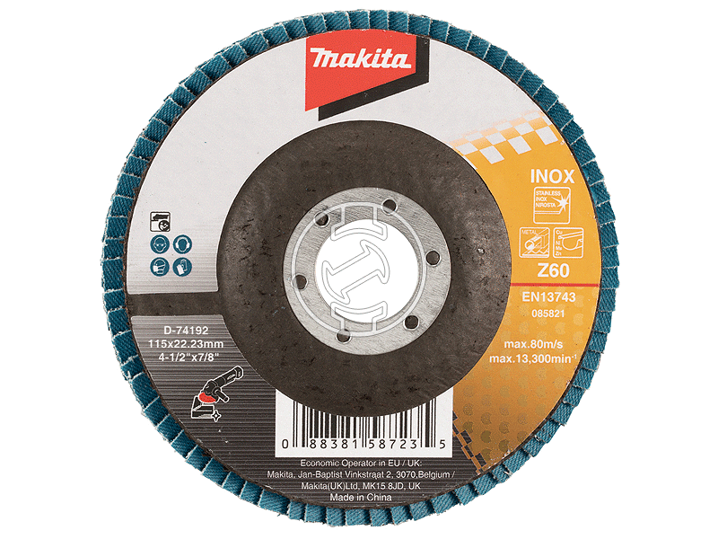 Makita INOX 115 mm K60 lamellás csiszolótárcsa