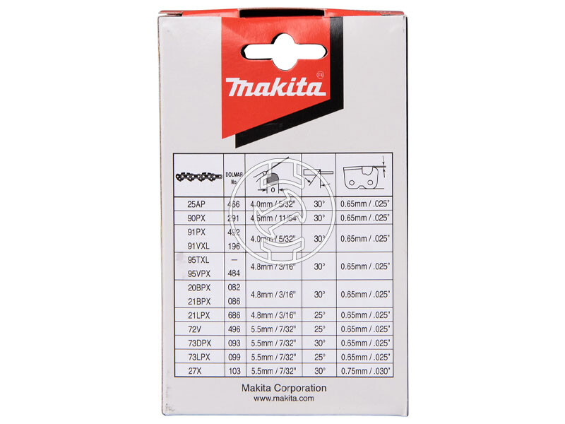 Makita lánc 25 cm, sz: 40, 1,1 mm, 3/8˝ 90PX DUC254