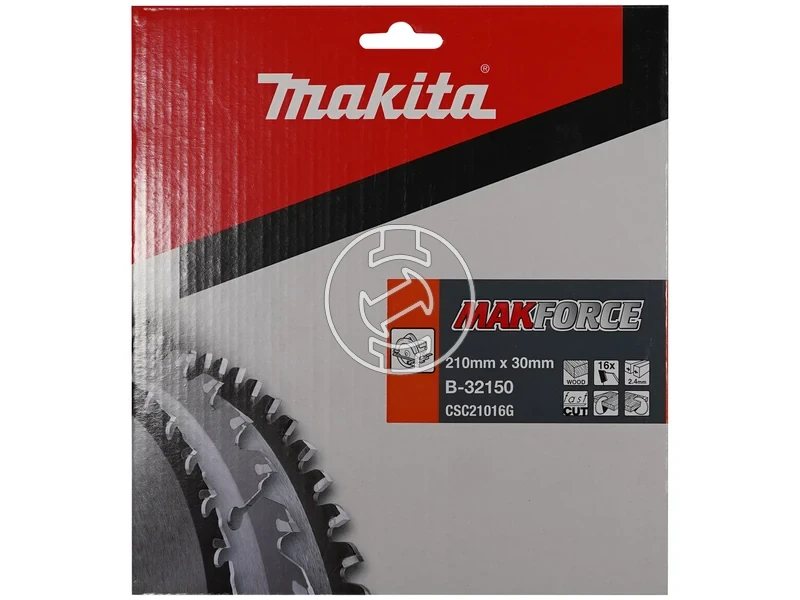 Kép: Makita Makforce korfureszlap 210 x 30 mm fogszam 16 db vagasszelesseg 24 mm_2.webp
