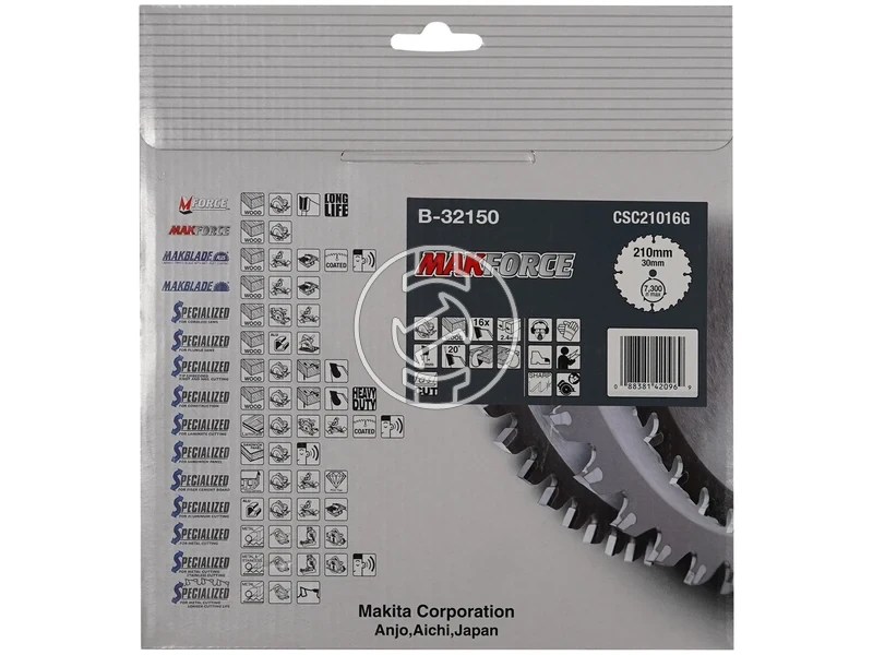 Kép: Makita Makforce korfureszlap 210 x 30 mm fogszam 16 db vagasszelesseg 24 mm_3.webp