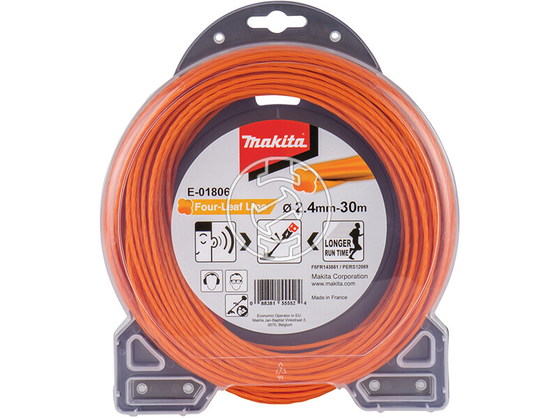 Makita négylevelű damil, narancs, 2.4mm 30m