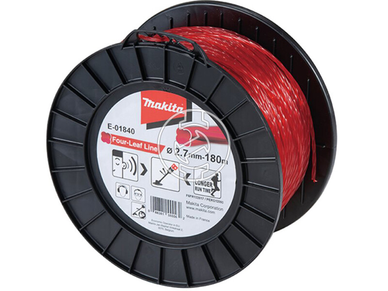Makita négylevelű damil, piros, 2.7mm 180m/tekercs