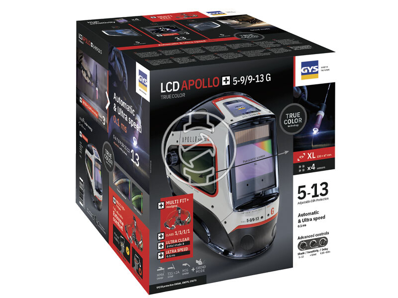 Mastroweld APOLLO+ 5-9/9-13 G True Color automata hegesztő fejpajzs