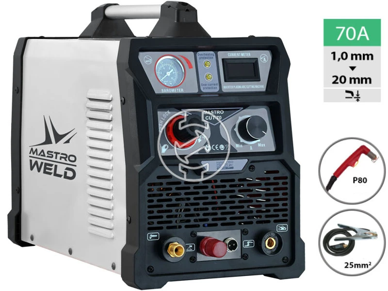 Mastroweld CUT-70 inverteres plazmavágó 20 mm | 20 - 70 A | 400 V