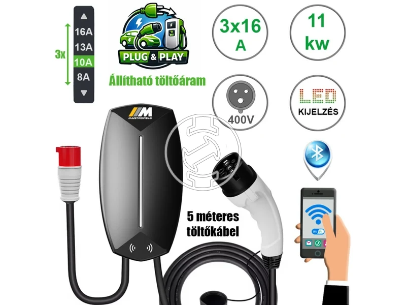 Kép: Mastroweld EVOCHARGE elektromos auto tolto 11 kW 5m_0.webp