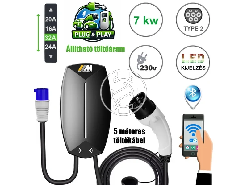 Kép: Mastroweld EVOCHARGE elektromos auto tolto 7 kW 5m_0.webp