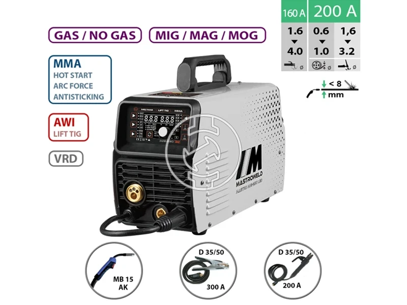Mastroweld MASTRO MIG-250 LED multifunkciós hegesztőgép